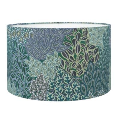 Winter Garden Peacock Blue Lampshade