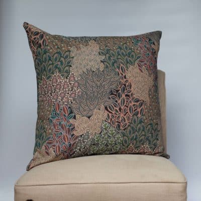 Winter Garden Linen Blend Cushion in Olive