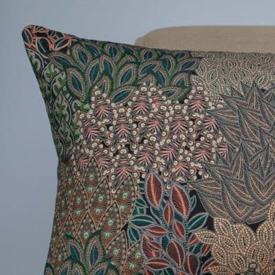 Winter Garden Linen Blend XL Rectangular Cushion in Olive