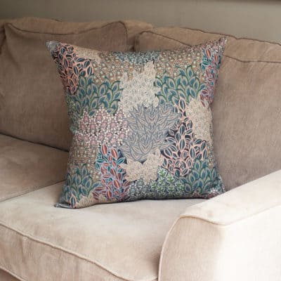 Winter Garden Linen Blend Extra-Large Cushion in Olive