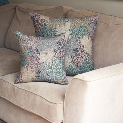 Winter Garden Linen Blend Cushion in Olive