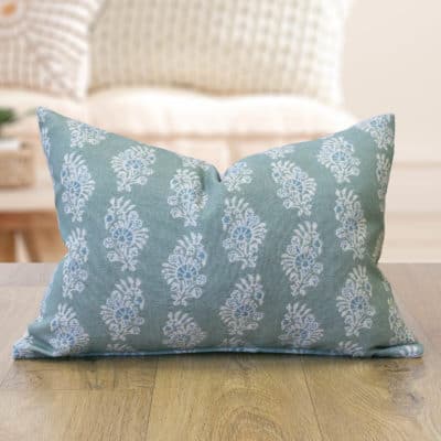 Chatsworth Boudoir Cushion in Duck Egg Blue