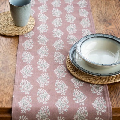 Chatsworth Table Runner in Dusky Pink