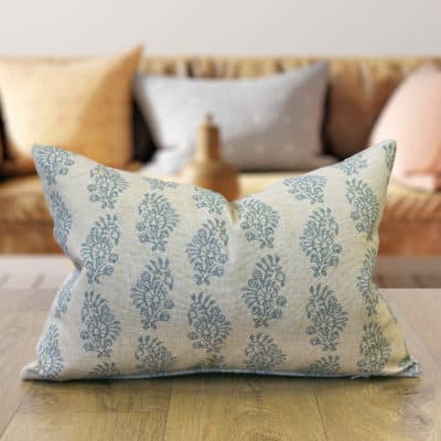 Hidcote Cushion Boudoir Cover in Duck Egg Blue