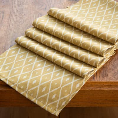 Tresco Table Runner in Ochre Yellow