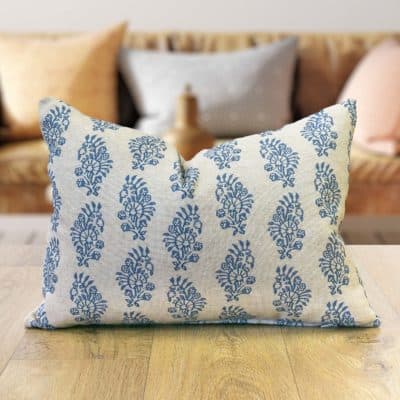 Hidcote Boudoir Cushion Cover in Indigo Blue