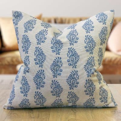 Hidcote Cushion Cover in Indigo Blue