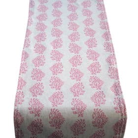 Hidcote Table Runner in Dusky Pink