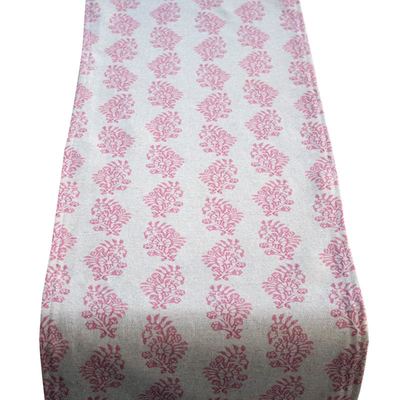 Hidcote Table Runner in Dusky Pink