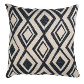 Tribal Ikat Boucle Cushion in Charcoal