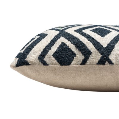Tribal Ikat Boucle Cushion in Charcoal