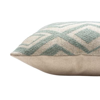 Tribal Ikat Boucle Extra-Large Cushion in Duck Egg Blue