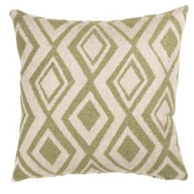 Tribal Ikat Boucle Cushion in Moss Green