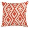 Tribal Ikat Boucle Cushion in Burnt Orange