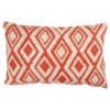 Tribal Ikat Boucle XL Rectangular Cushion in Burnt Orange