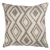 Tribal Ikat Boucle Cushion in Stone Grey