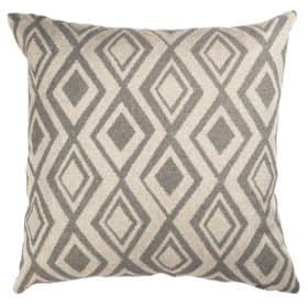 Tribal Ikat Boucle Extra-Large Cushion in Stone Grey