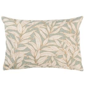 Willow Leaves Boudoir Cushion in Duck Egg Blue