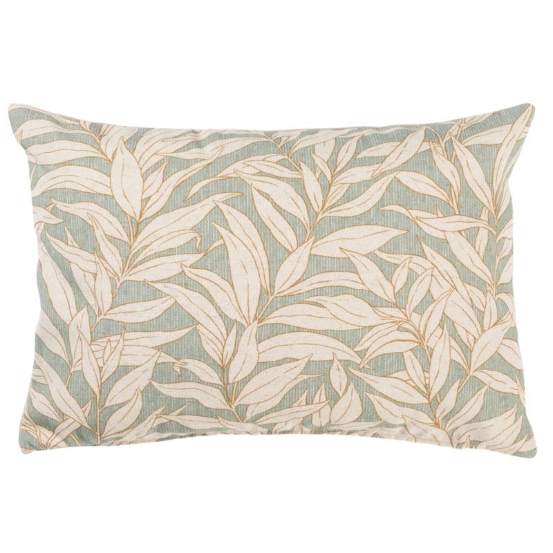 Willow Leaves Boudoir Cushion in Duck Egg Blue