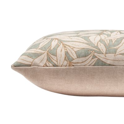 Willow Leaves Boudoir Cushion in Duck Egg Blue