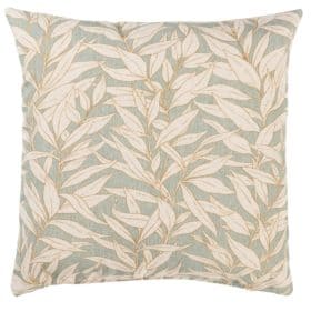 Willow Leaves Cushion in Duck Egg Blue