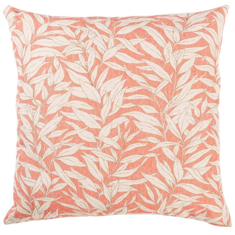 Willow Leaves Extra-Large Cushion in Coral