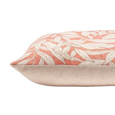 Willow Leaves Extra-Large Cushion in Coral