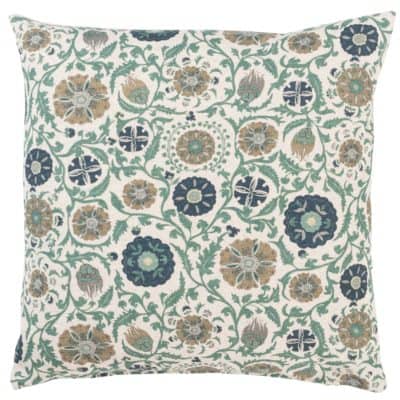 Tudor Rose Cushion in Teal