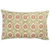 Mandala Motif Linen Print XL Rectangular Cushion in Green