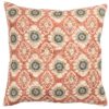 Mandala Motif Linen Print Cushion in Rust