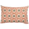 Mandala Motif Linen Print XL Rectangular Cushion in Rust