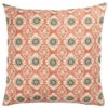 Mandala Motif Linen Print Extra-Large Cushion in Rust
