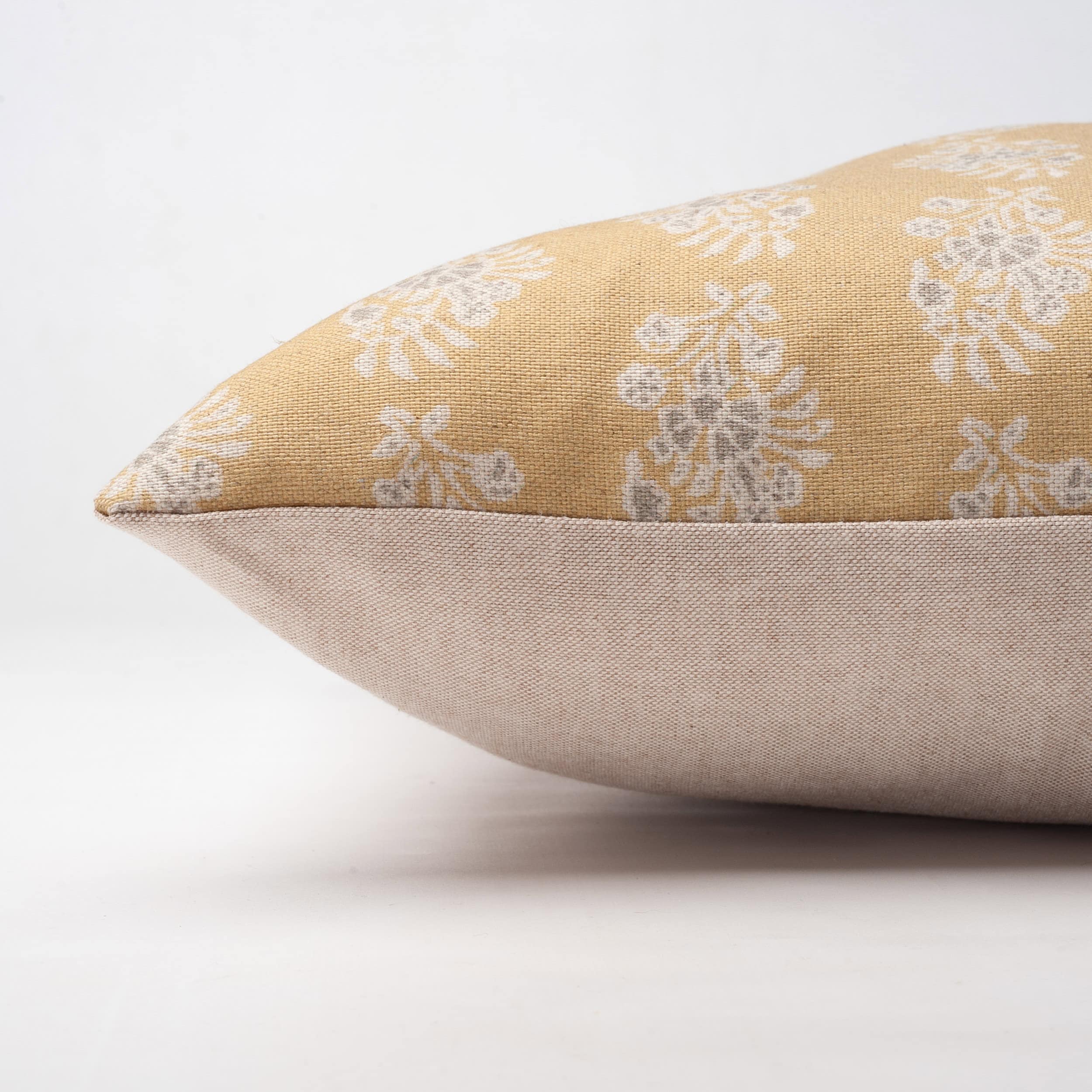 Chatsworth Boudoir Cushion in Ochre Yellow