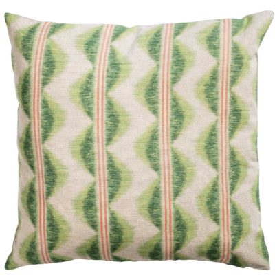 Seville Stripe Linen Blend Cushion in Sage Green