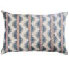 Seville Stripe Linen Blend XL Rectangular Cushion in Indigo Blue and Red
