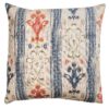 Saffron Stripe Linen Blend Cushion in Indigo Blue