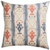 Saffron Stripe Linen Blend Extra-Large Cushion in Indigo Blue