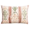 Saffron Stripe Linen Blend Boudoir Cushion in Terracotta