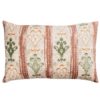 Saffron Stripe Linen Blend XL Rectangular Cushion in Terracotta