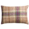 Glenmore Wool Check Boudoir Cushion in Natural and Heather