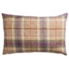 Glenmore Wool Check XL Rectangular Cushion in Natural and Heather