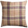 Glenmore Wool Check Extra-Large Cushion in Natural and Heather