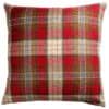 Lockwood Wool Check Extra-Large Cushion in Cranberry Red