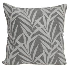 Woven Bamboo Leaves Cushion in Grey