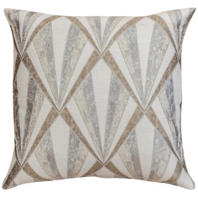 Metallic Art Deco Cushion in Metallic Marble