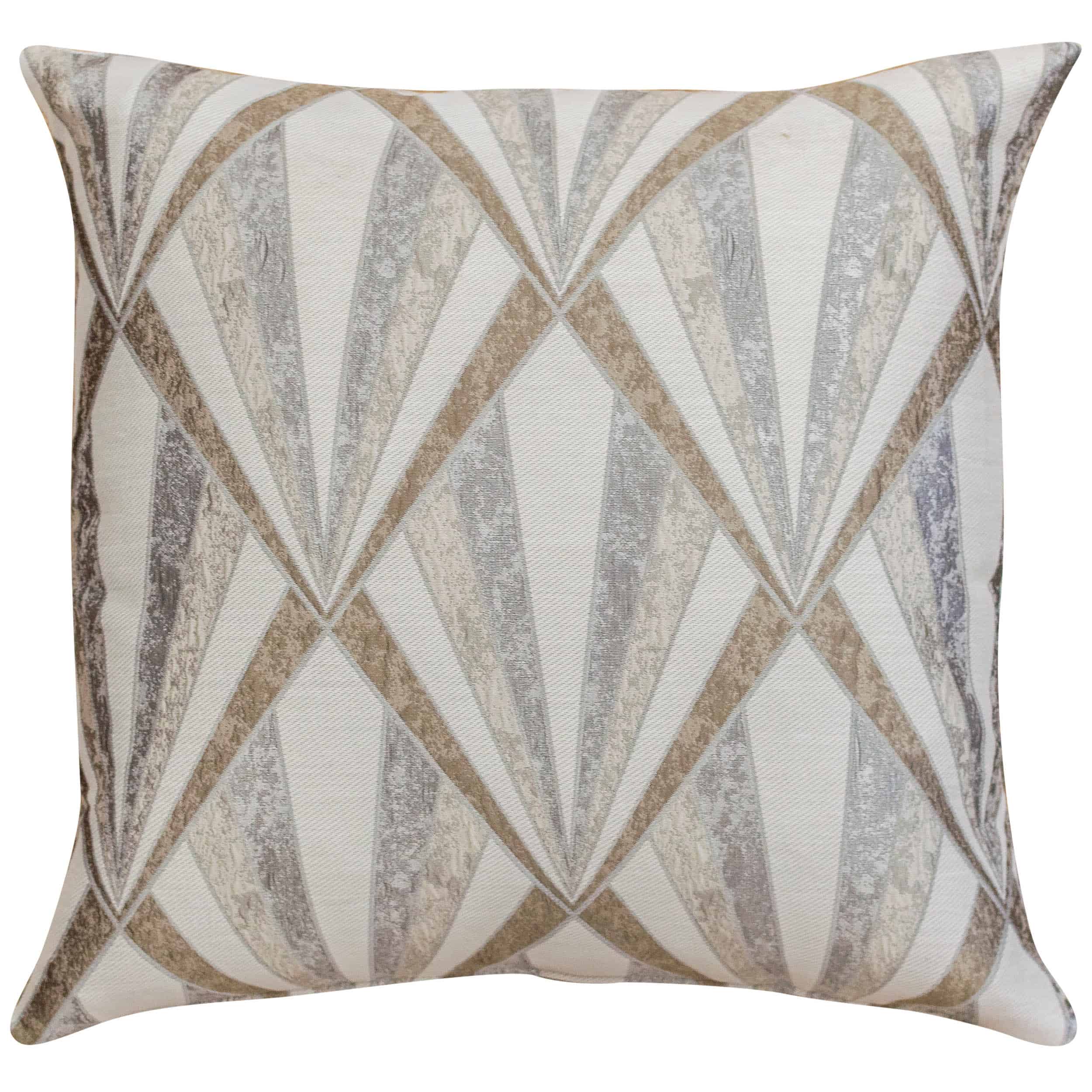 Metallic Art Deco Cushion in Metallic Marble