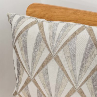 Metallic Art Deco Cushion in Metallic Marble