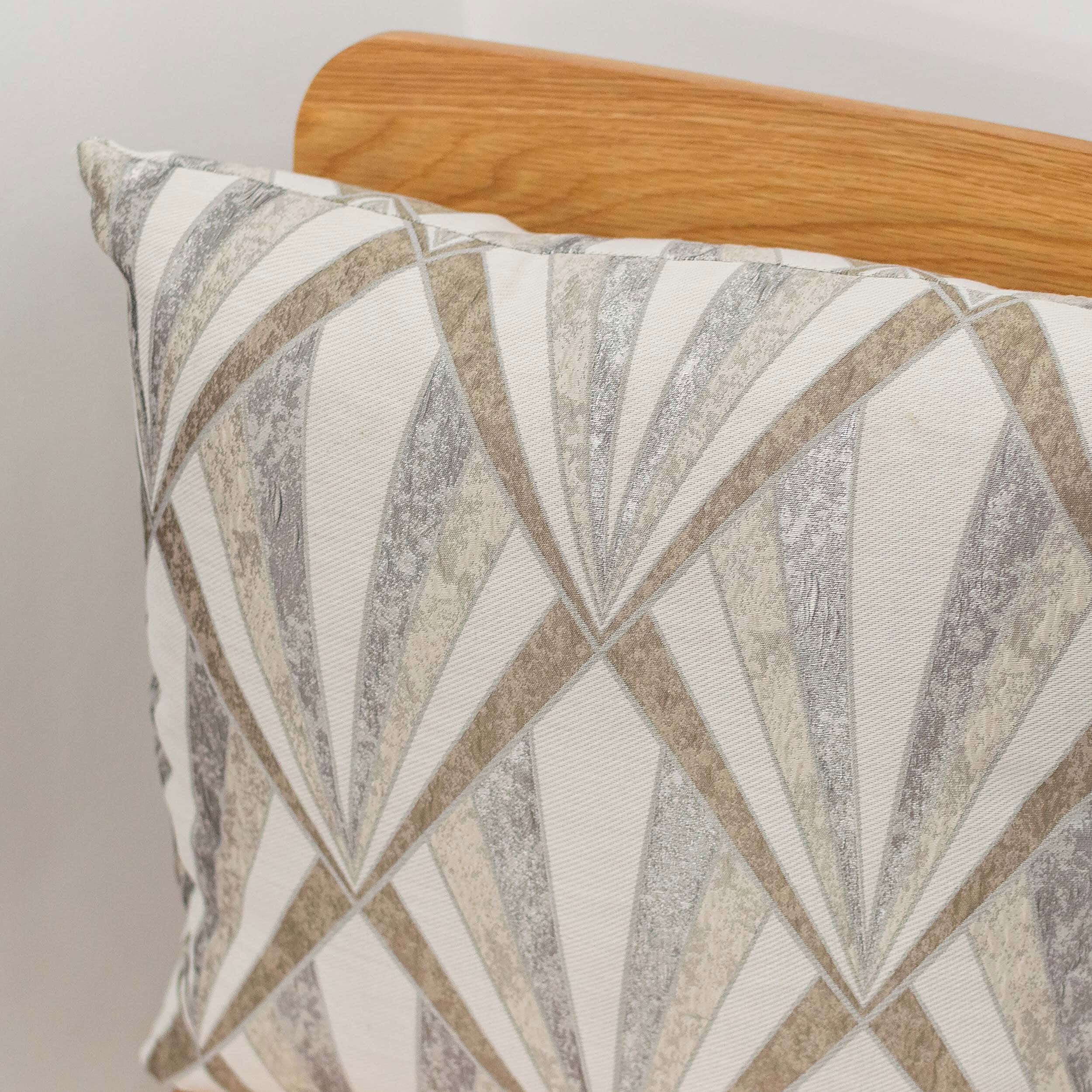 Metallic Art Deco Cushion in Metallic Marble