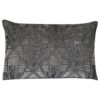 Art Deco Geometric XL Rectangular Cushion in Grey and Silver