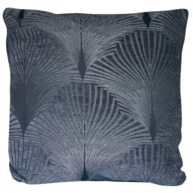 Art Deco Fan Extra-Large Cushion in Grey and Silver